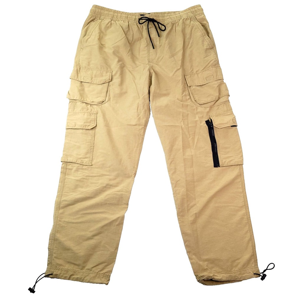 Aeropostale Pants Mens XL Brown Active Utility Pants Cargo Drawstring Hiking